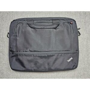 Lenovo ThinkPad Laptop Bag Case Mens Large Black Padded Briefcase Carrying Work
